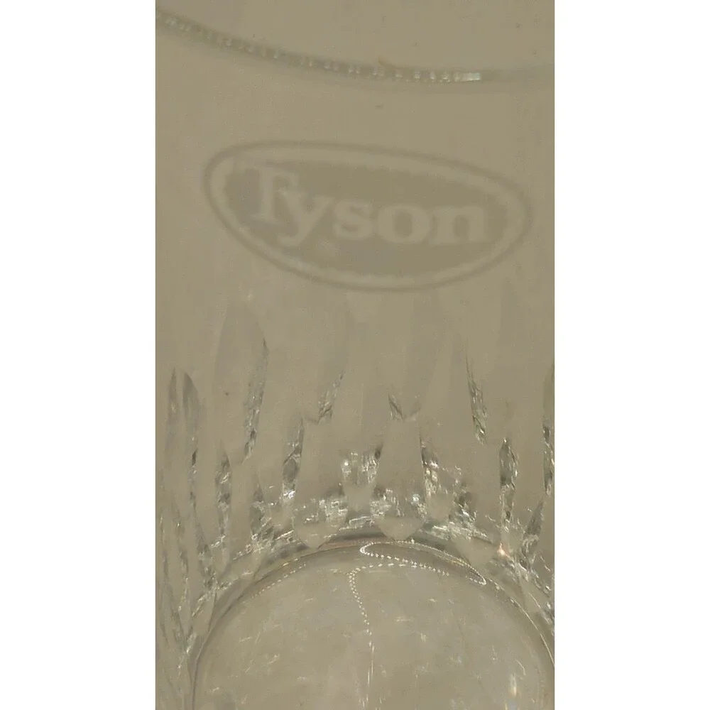 set of 4 TYSON Foods Crystal Glass Highball Glasses chicken arkansas cocktail